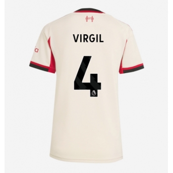Liverpool Virgil van Dijk #4 Maglia Gara Trasferta Repliche 2025-26 Donna Maniche Corte